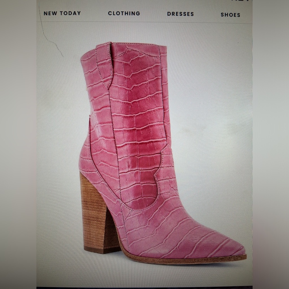 RAYE Leon pink leather boots with platform heel size 7 worn once